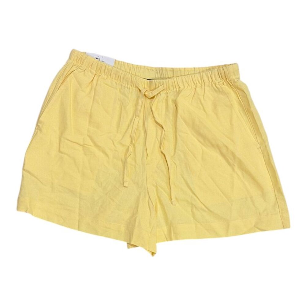 Gap Women's Lightweight Comfortable Fit Linen Pull-On Short - Yellow